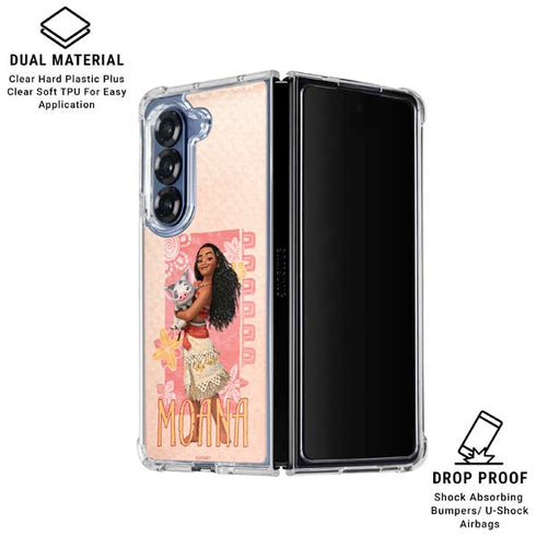 Disney Princess Moana and Pua Galaxy Z Fold6 Clear Case